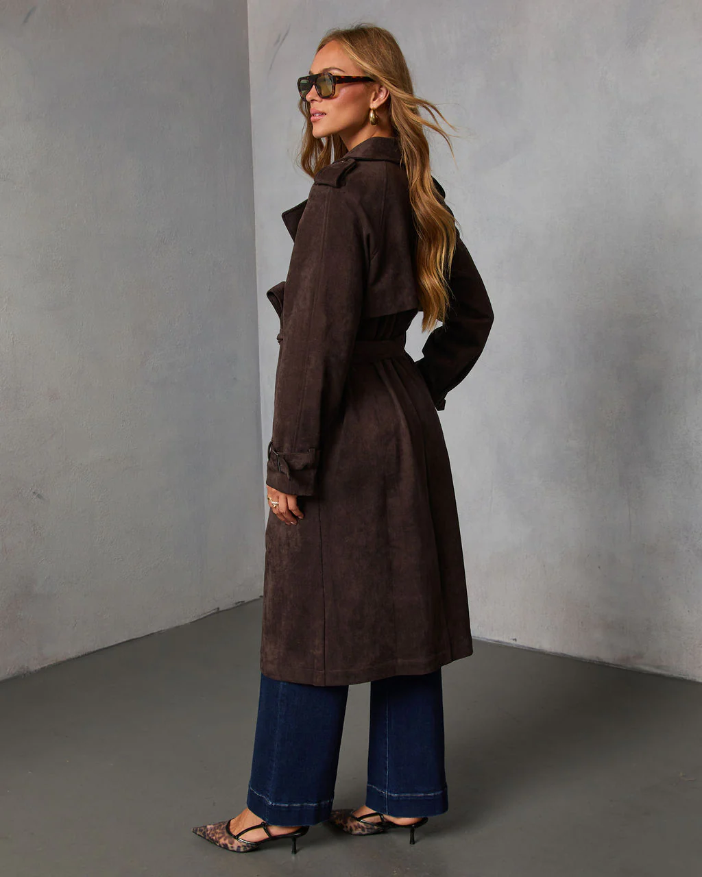 Westray Suede Trench Coat - Image 4