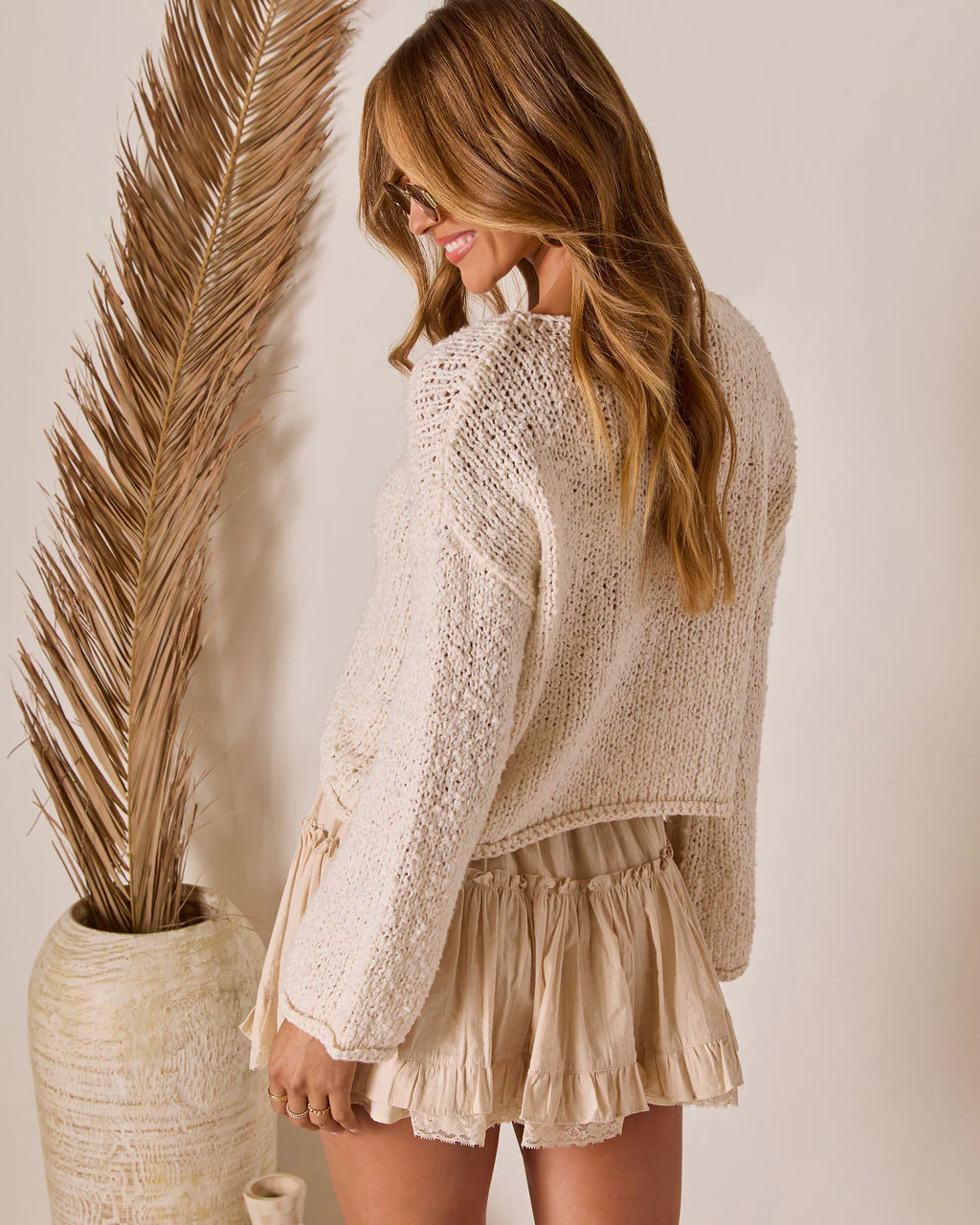 Whispering Palms Open Knit Sweater - Image 4