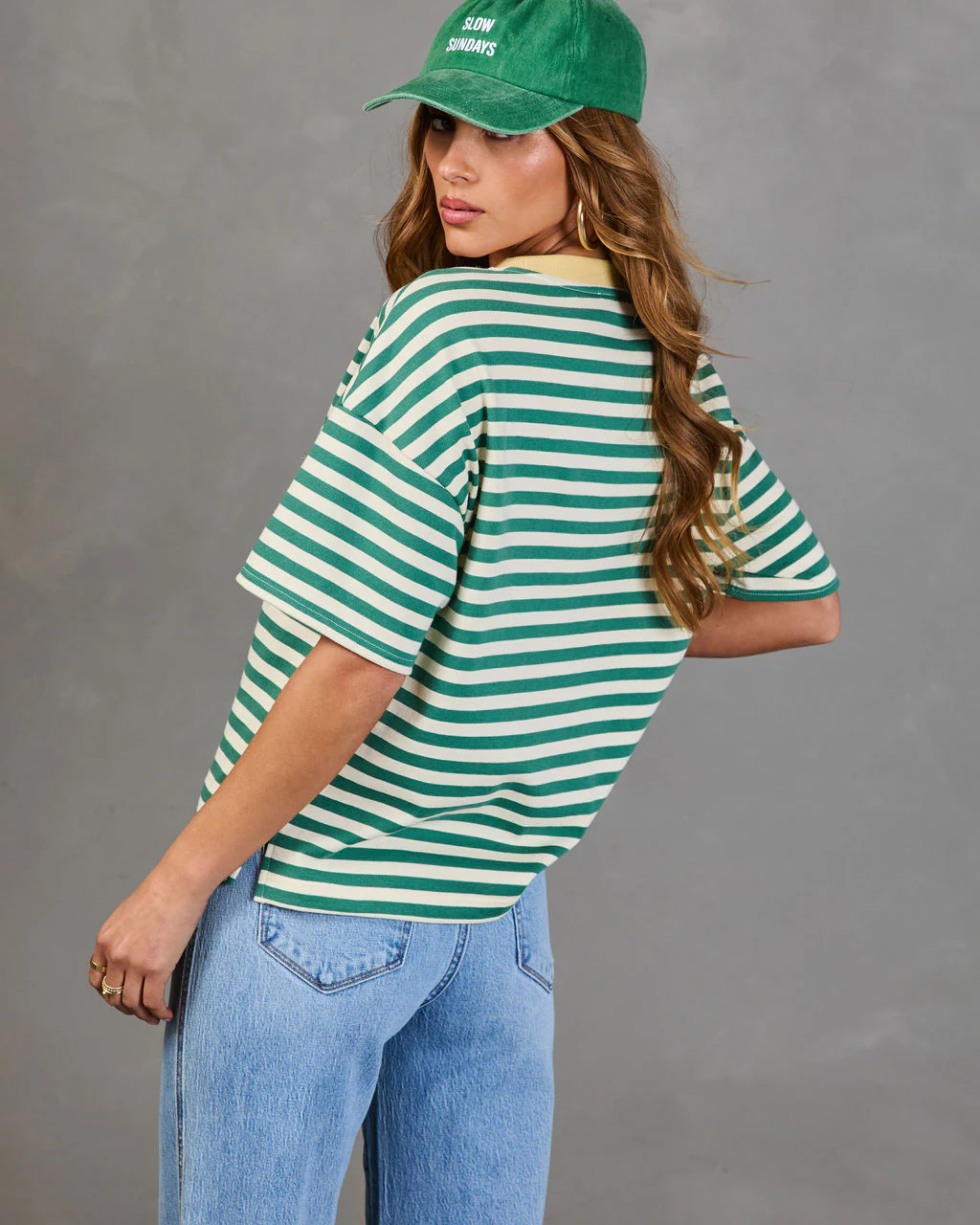 Whispering West Striped Oversized Top - Image 4