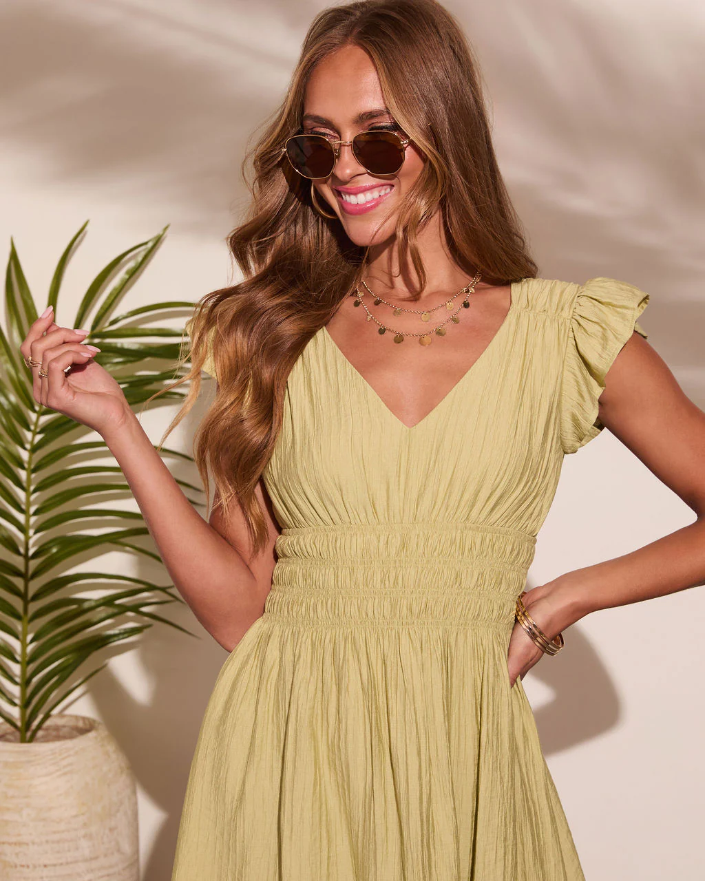 Whispers of Summer Flutter Sleeve Mini Dress - Image 6