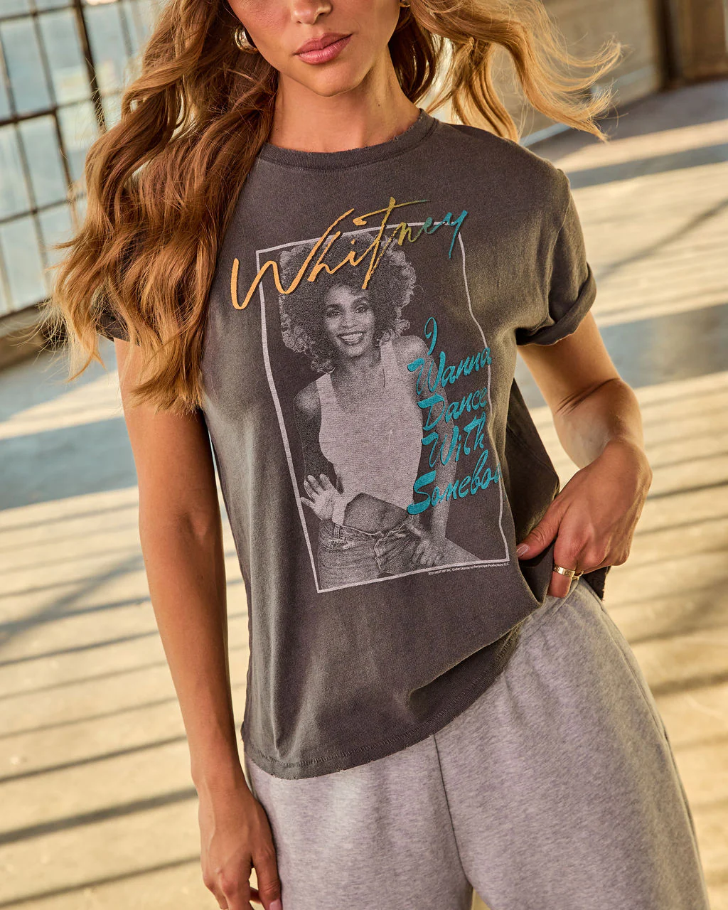 Whitney Houston Short Sleeve Graphic Tee - Image 5