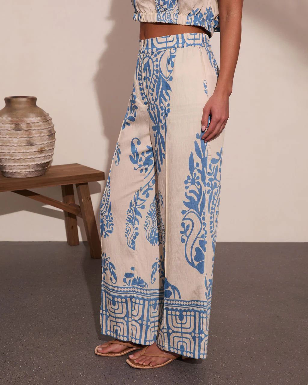 Wildflower Wander Abstract Floral Wide Leg Pants - Image 3