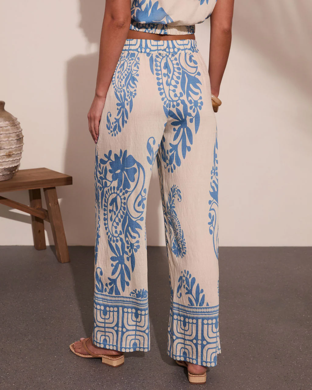 Wildflower Wander Abstract Floral Wide Leg Pants - Image 4