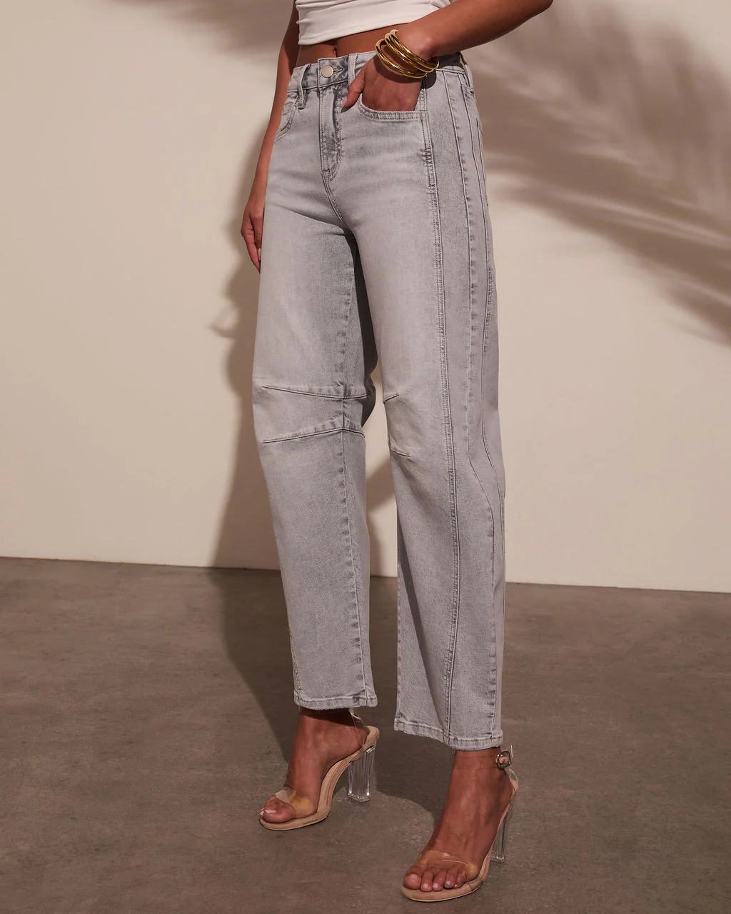 Wild Honey Stretch High Rise Barrel Jeans - Image 9