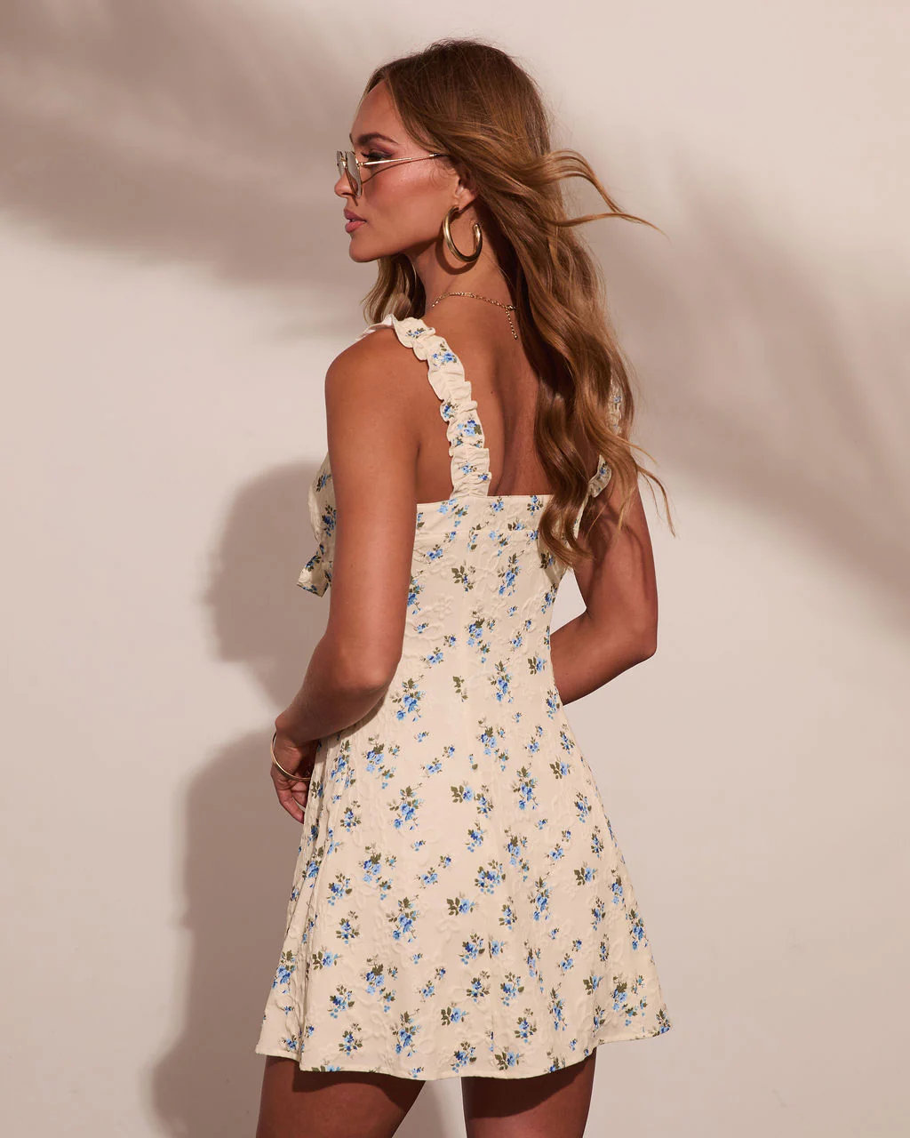 Wildflower Dream Floral Front Tie Mini Dress - Image 4