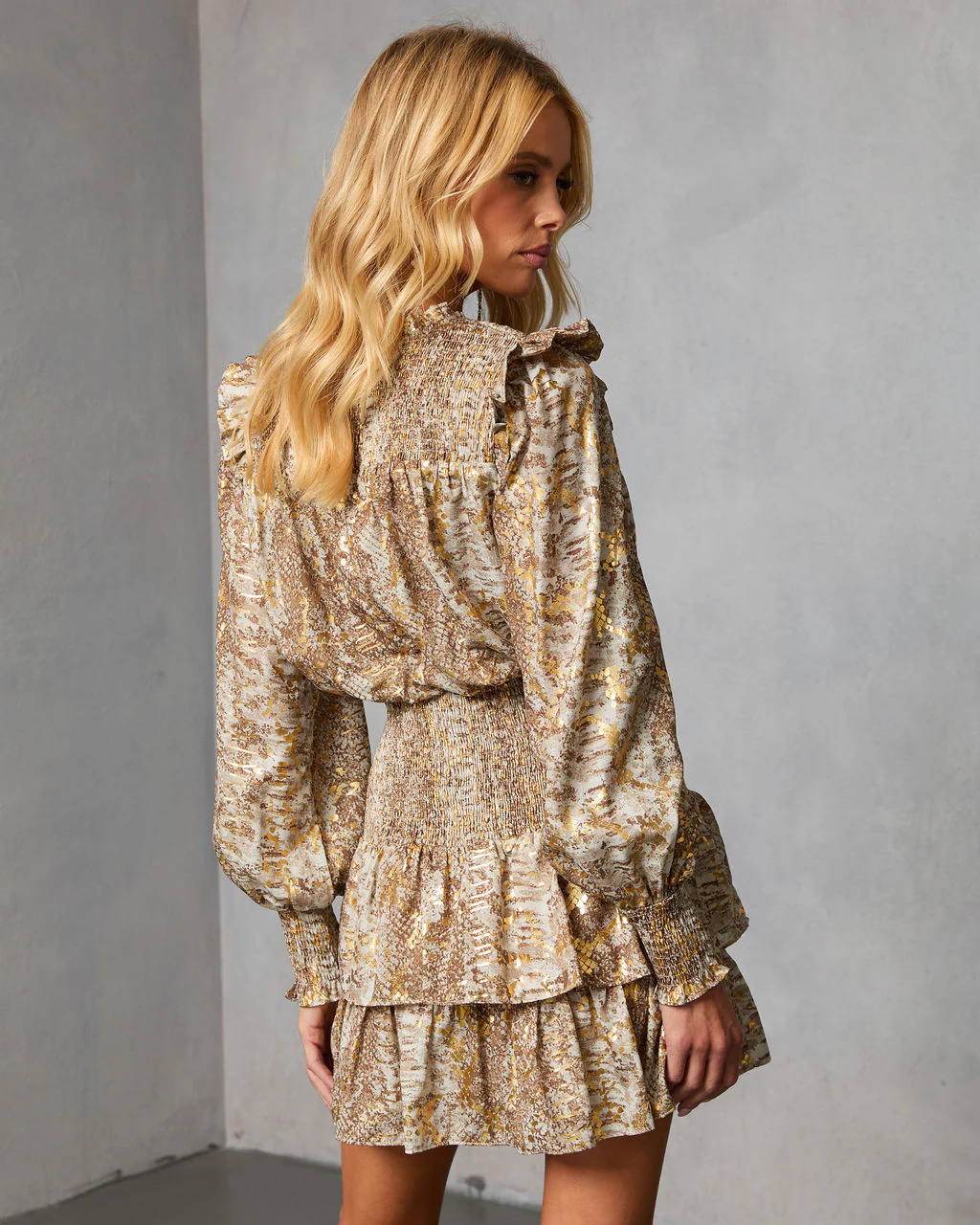 Willa Rae Printed Tiered Mini Dress - Image 4