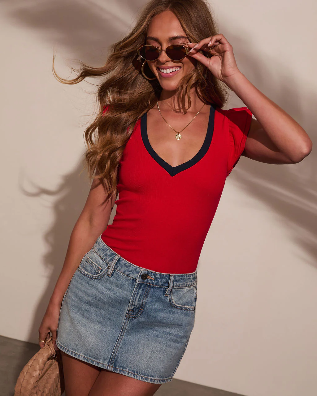 Wilma Ribbed Short Sleeve Top - Image 35