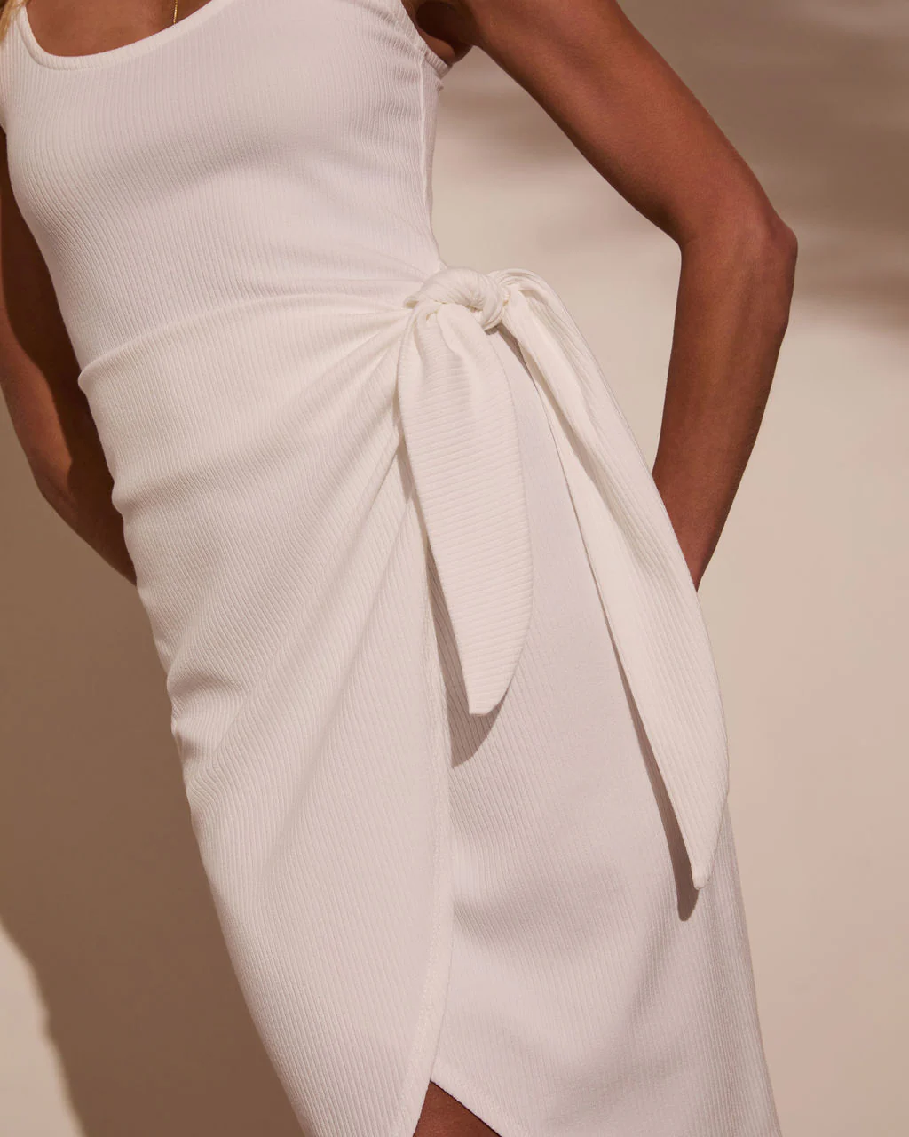 Wilmer Ribbed Front Tie Mini Dress - Image 18