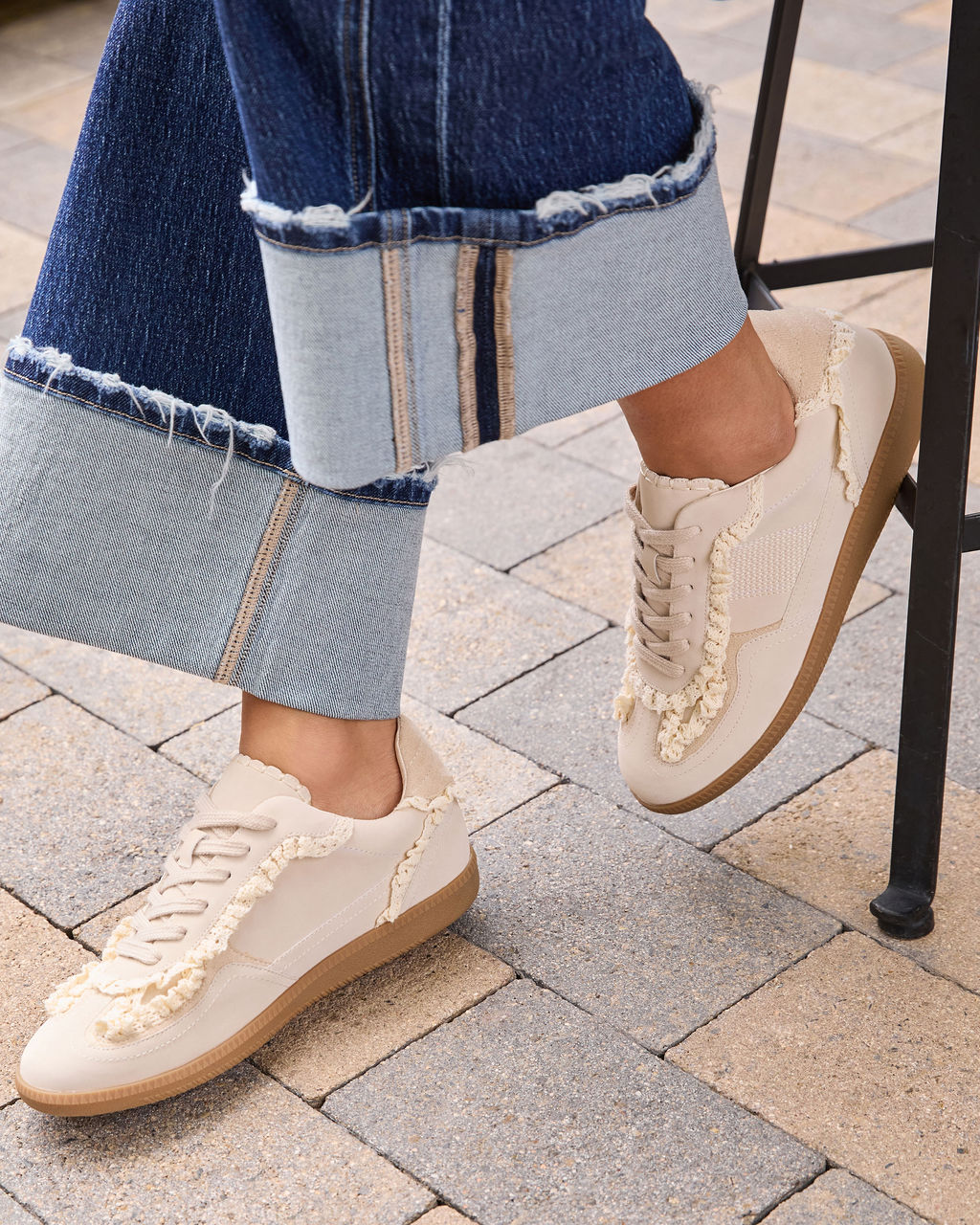 Winslet Lace And Pearl Charm Sneakers - Image 4