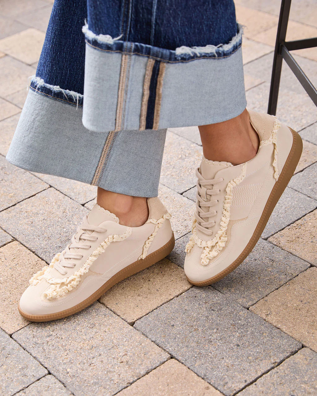 Winslet Lace And Pearl Charm Sneakers - Image 5