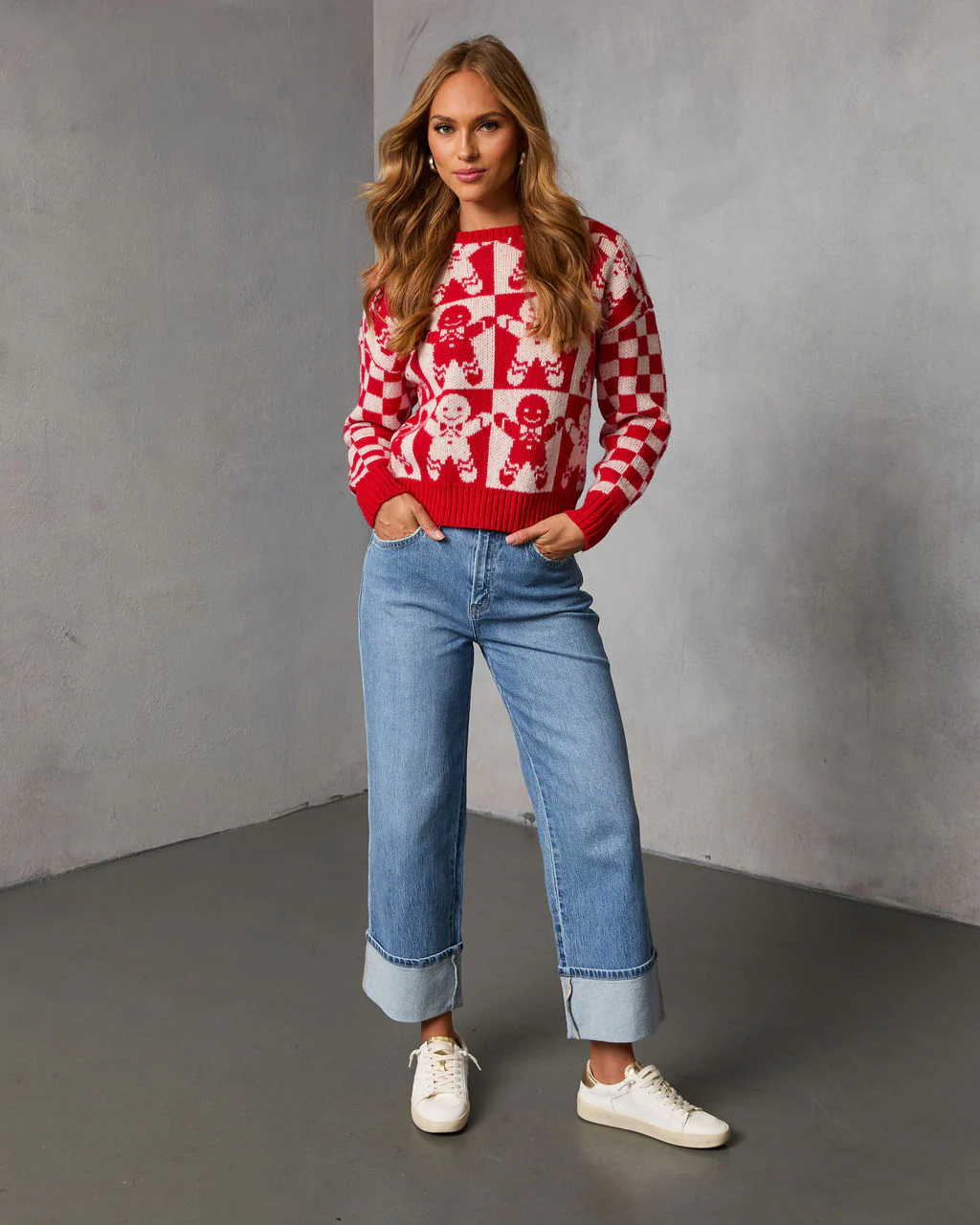 Winter Bakery Intarsia Knit Gingerbread Sweater - Image 2