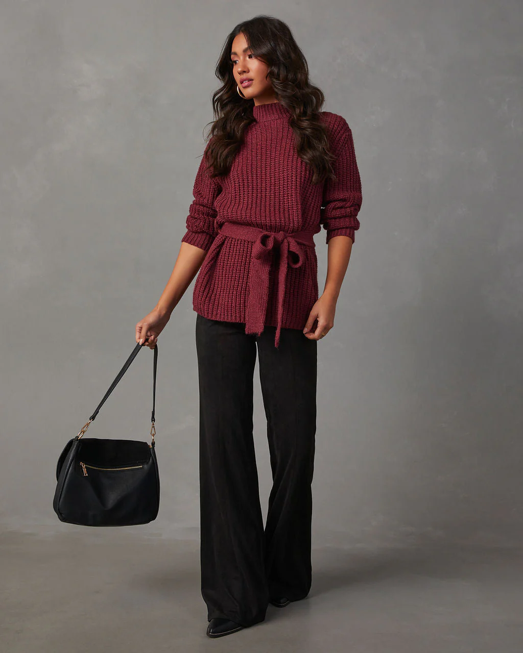 Wixson Belted Mock Neck Sweater - Image 10