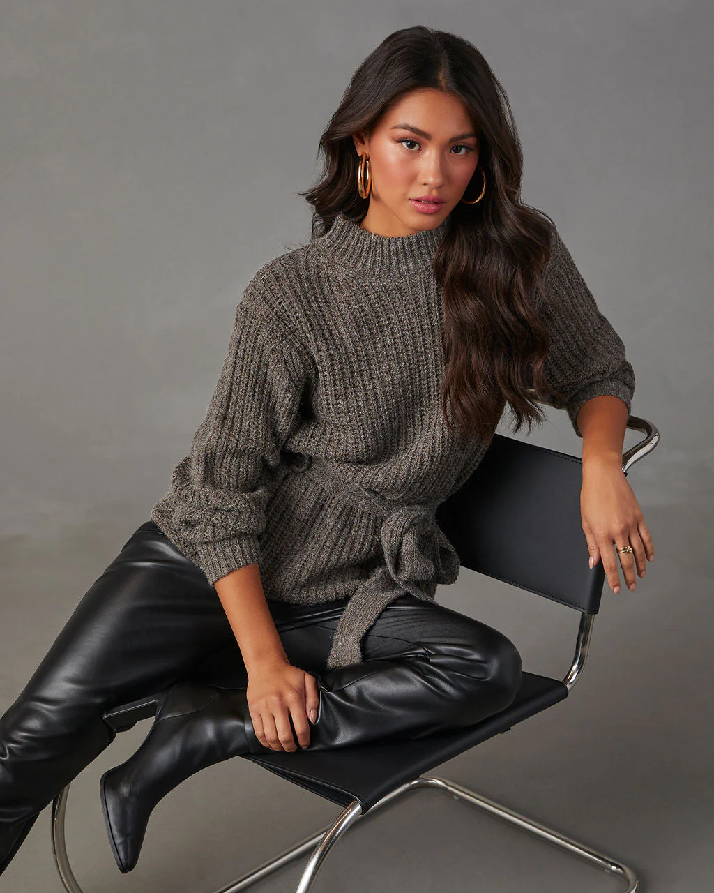 Wixson Belted Mock Neck Sweater - Image 12