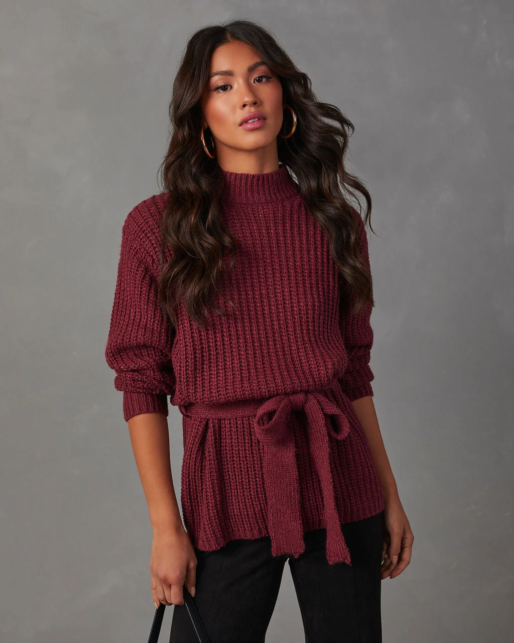 Wixson Belted Mock Neck Sweater - Image 6
