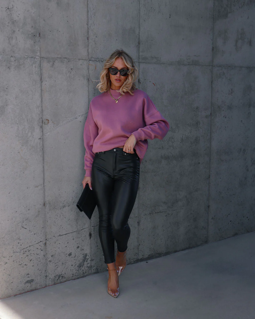 Woah Pocketed Cotton Blend Mock Neck Sweatshirt - Image 24