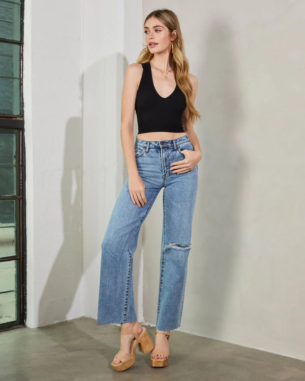 Woolridge High Rise Straight Leg Jeans - Image 3