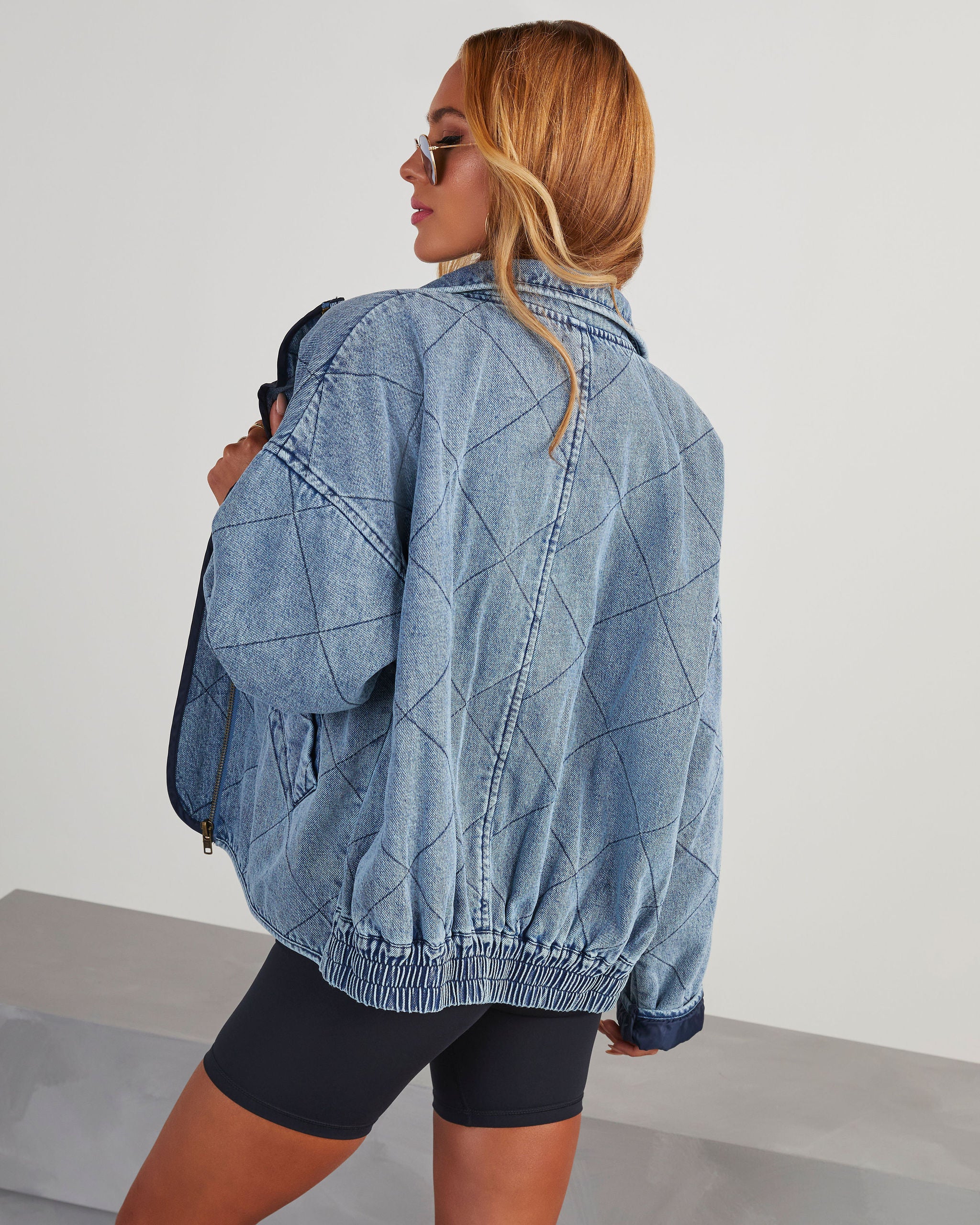 Xander Quilted Denim Jacket - Image 10
