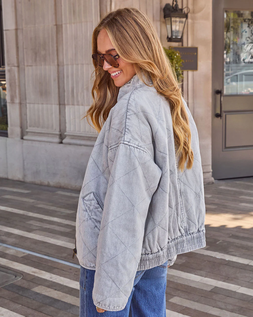 Xander Quilted Denim Jacket - Image 4