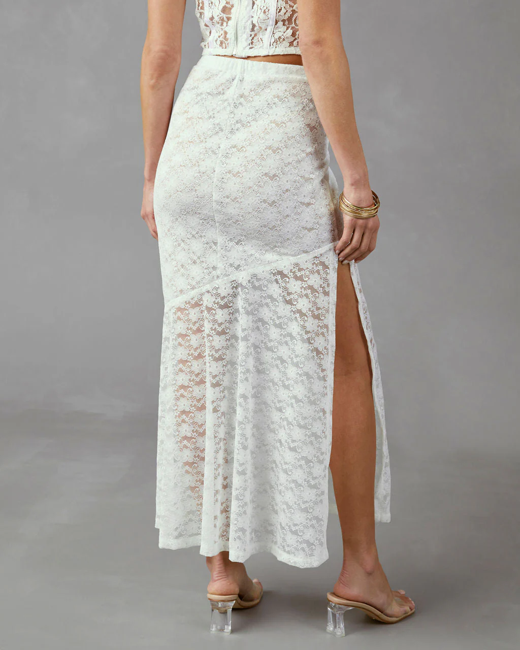 Yours Truly Lace Maxi Skirt - Image 2