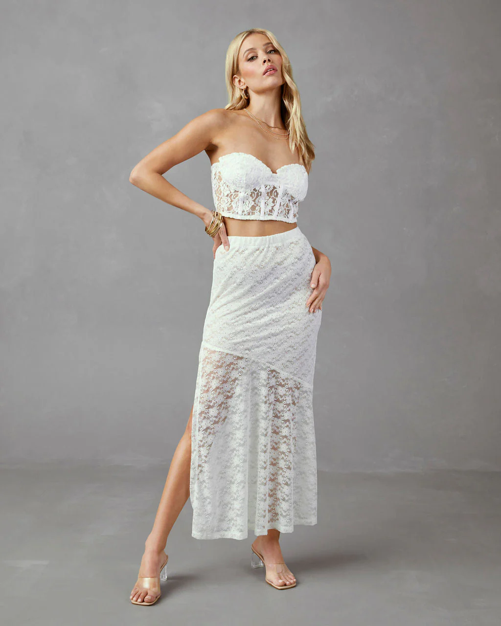 Yours Truly Lace Maxi Skirt - Image 3