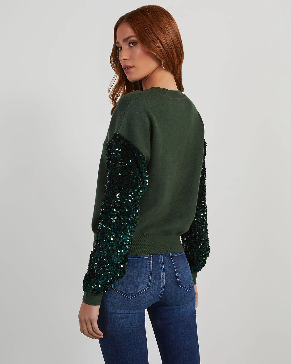 Yumi Contrast Sequin Knit Sweater - Image 11