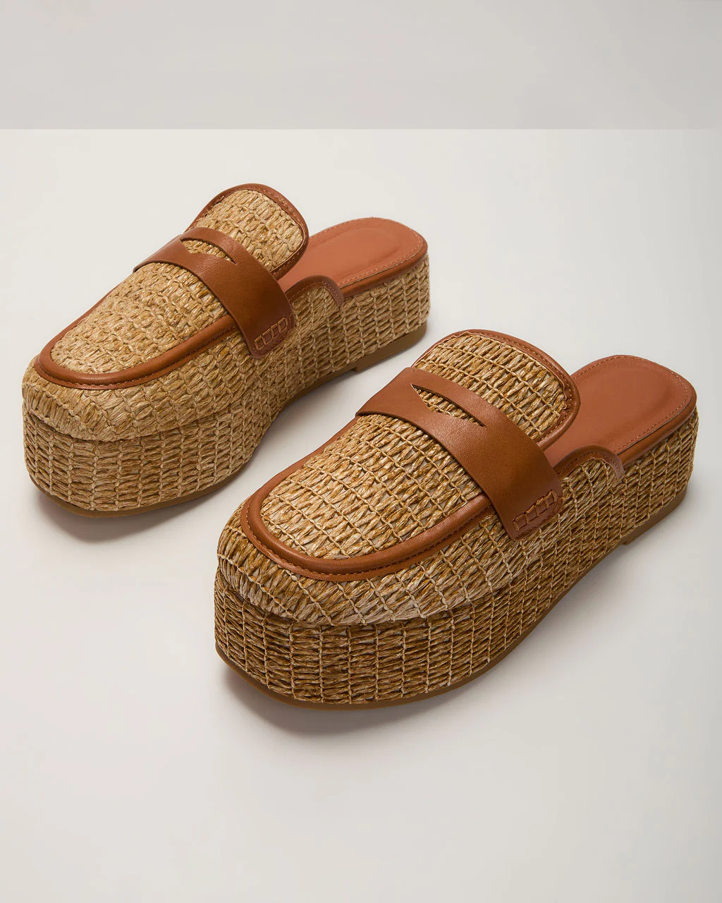 Zariah Straw Platform Loafers - Image 2