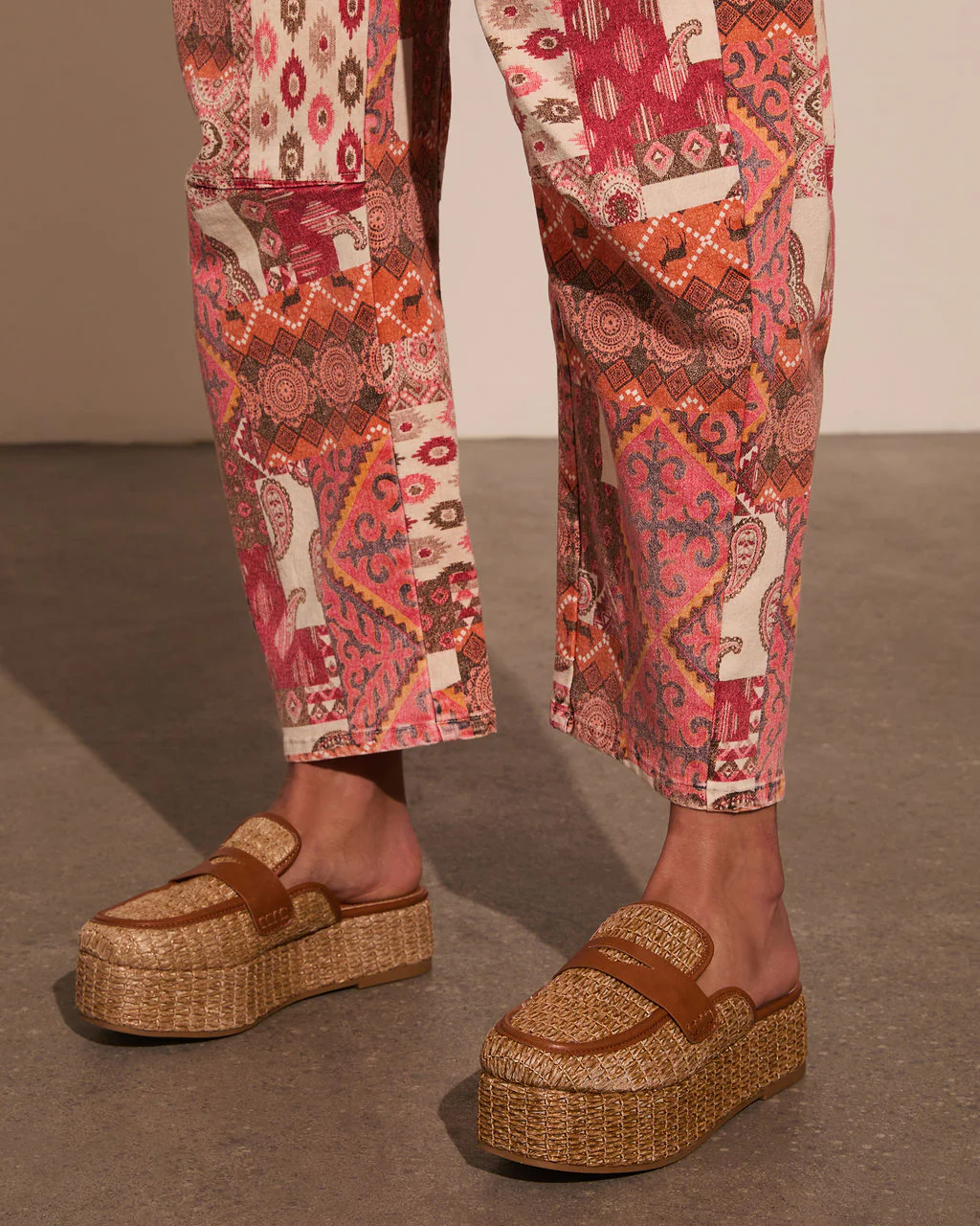 Zariah Straw Platform Loafers - Image 4