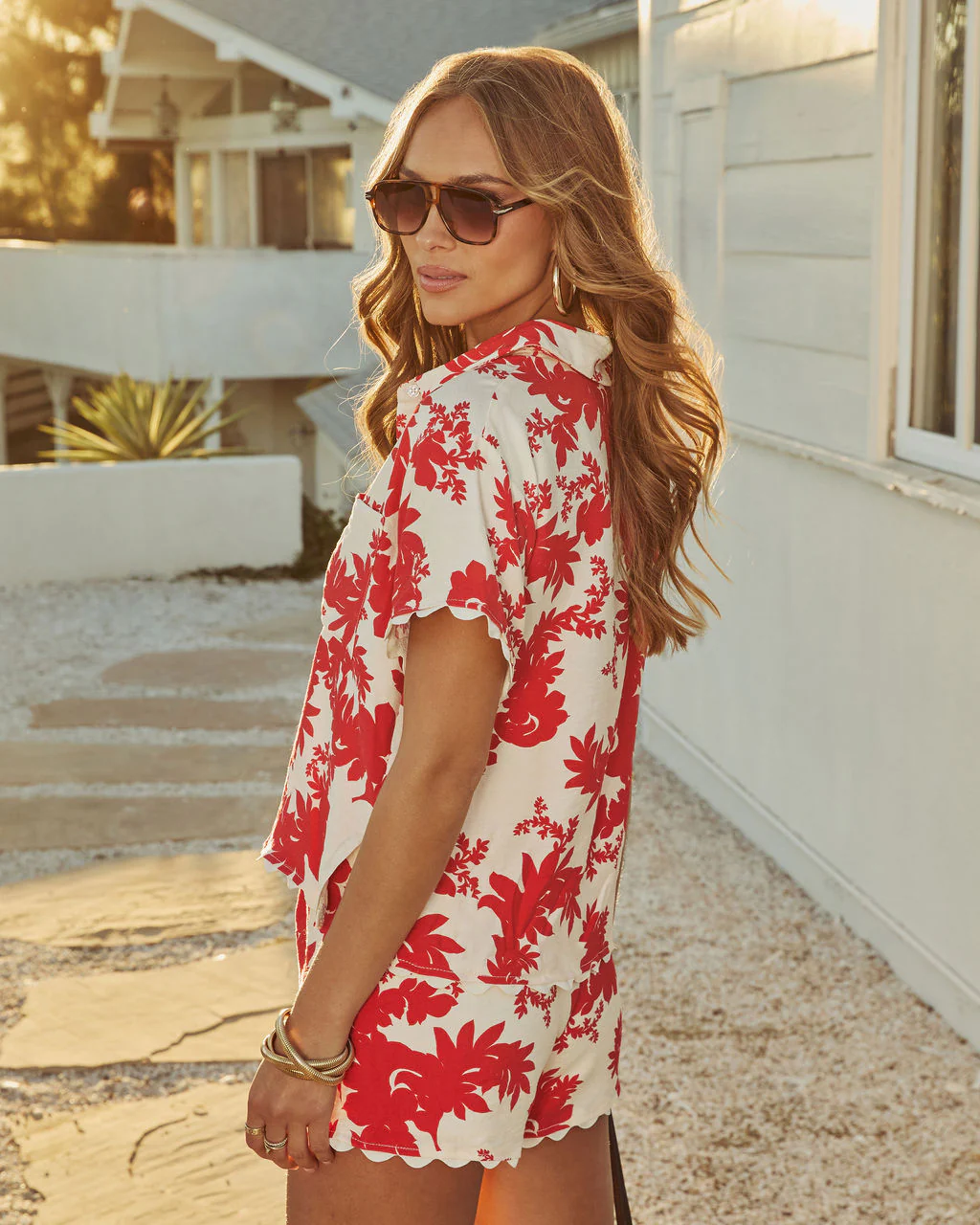 Zaydie Printed Button Up Top - Image 4