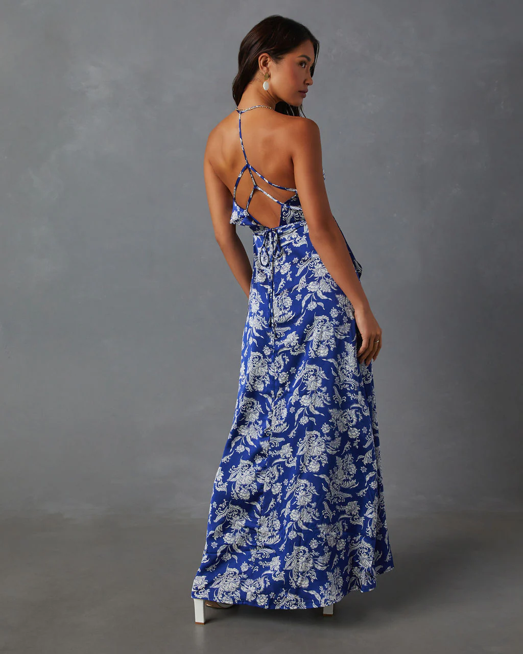Zelda Printed Ruffle High Low Dress - Image 4