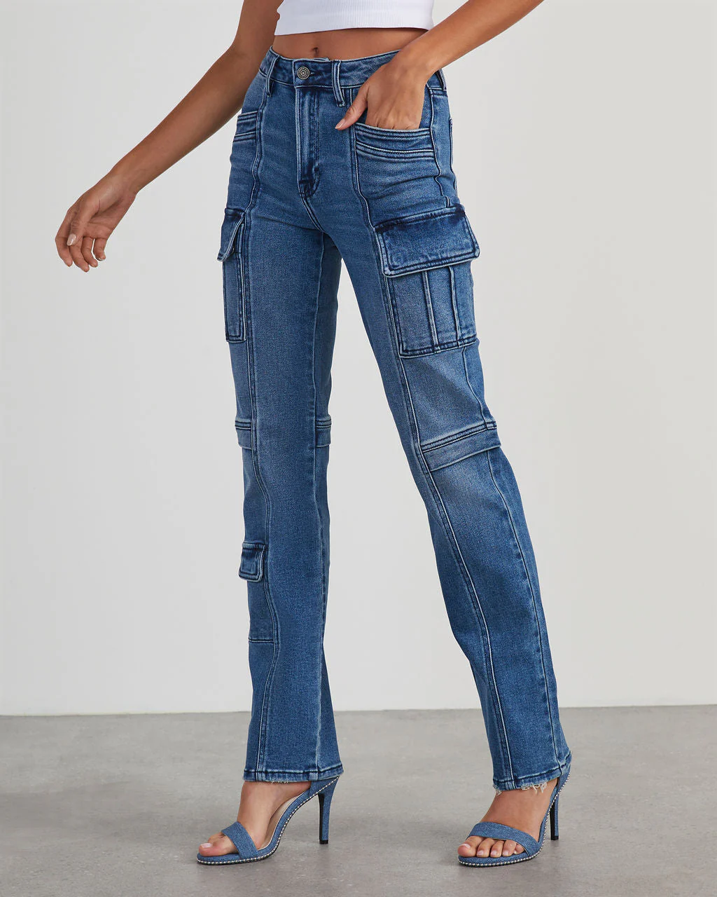 Zhaire Super Stretch High Rise Straight Jeans - Image 13