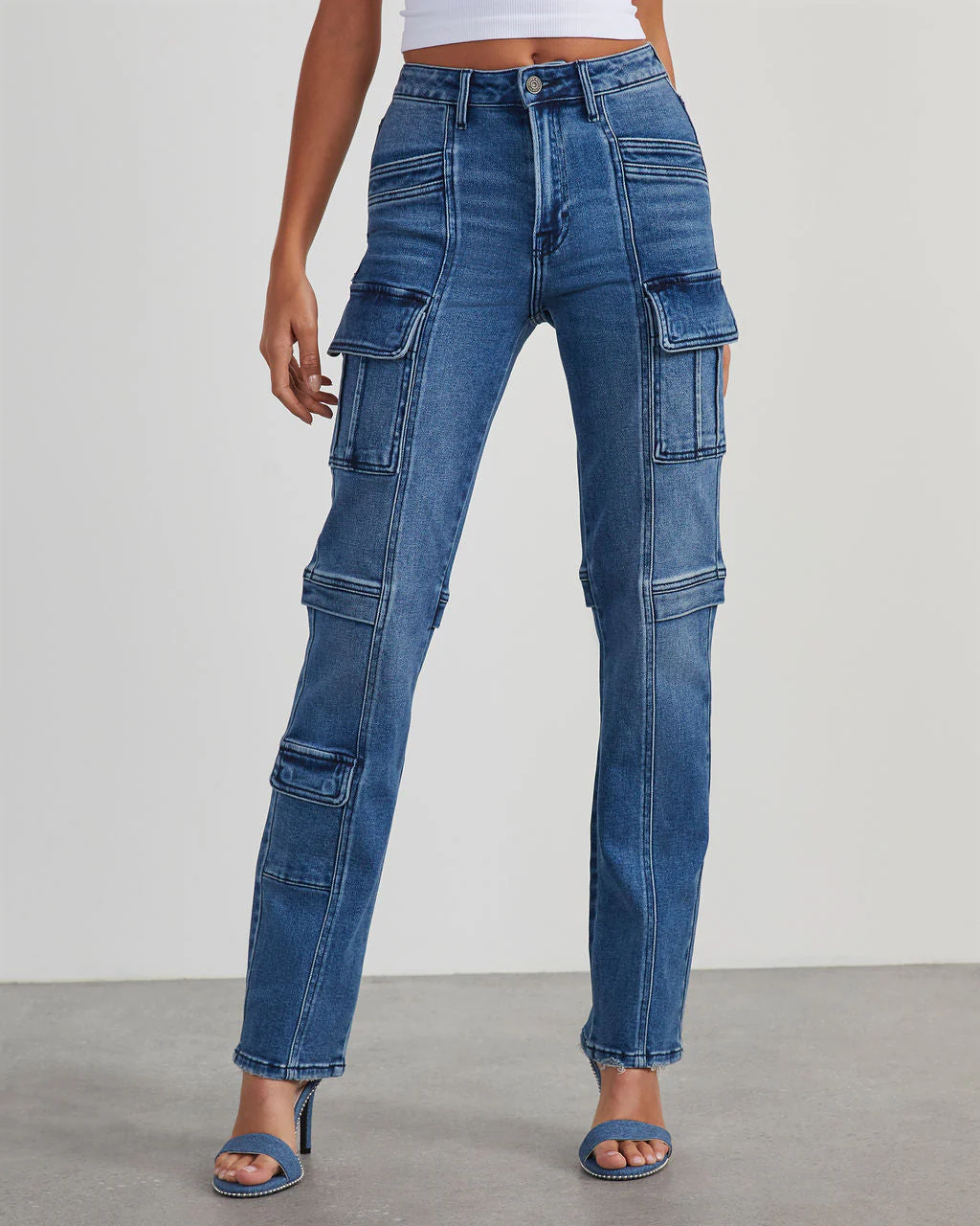 Zhaire Super Stretch High Rise Straight Jeans - Image 16