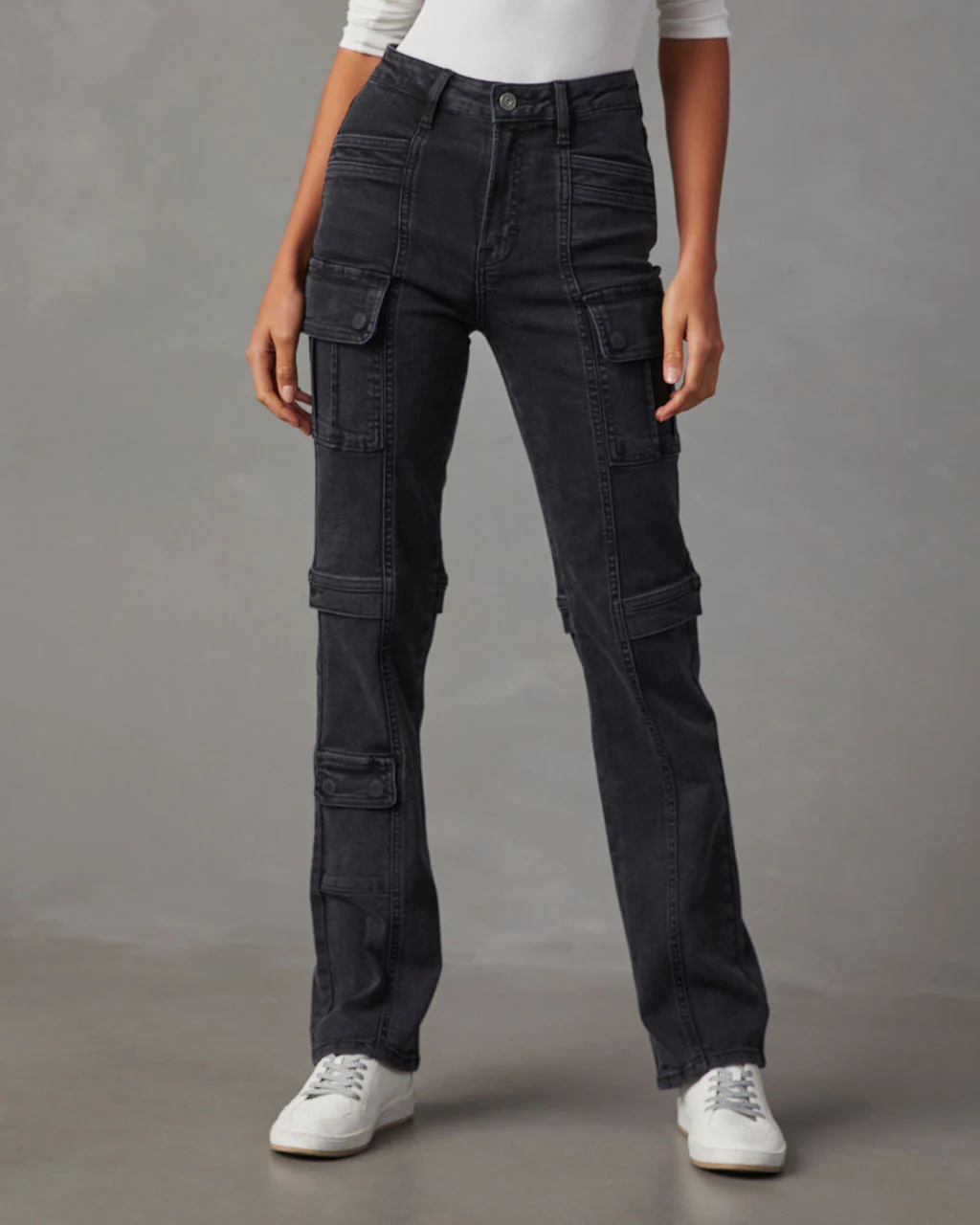 Zhaire Super Stretch High Rise Straight Jeans - Image 2