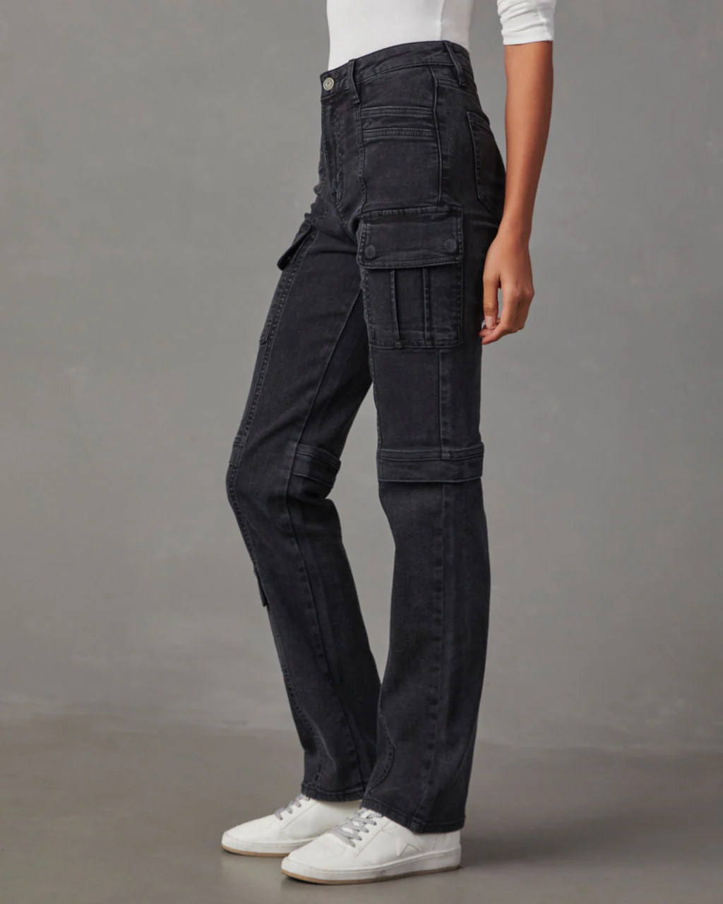 Zhaire Super Stretch High Rise Straight Jeans - Image 3