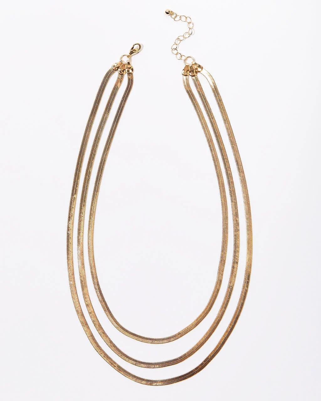 Zoe Layered Herringbone Necklace - Image 2