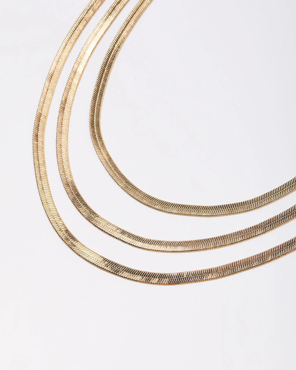 Zoe Layered Herringbone Necklace - Image 3