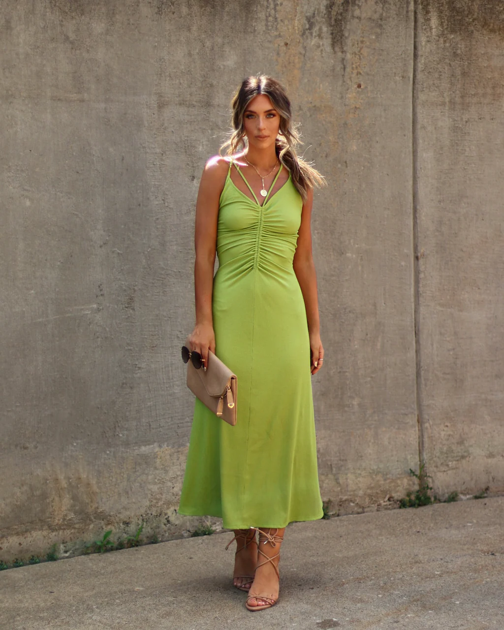 Zya Ruched Midi Dress - Image 3