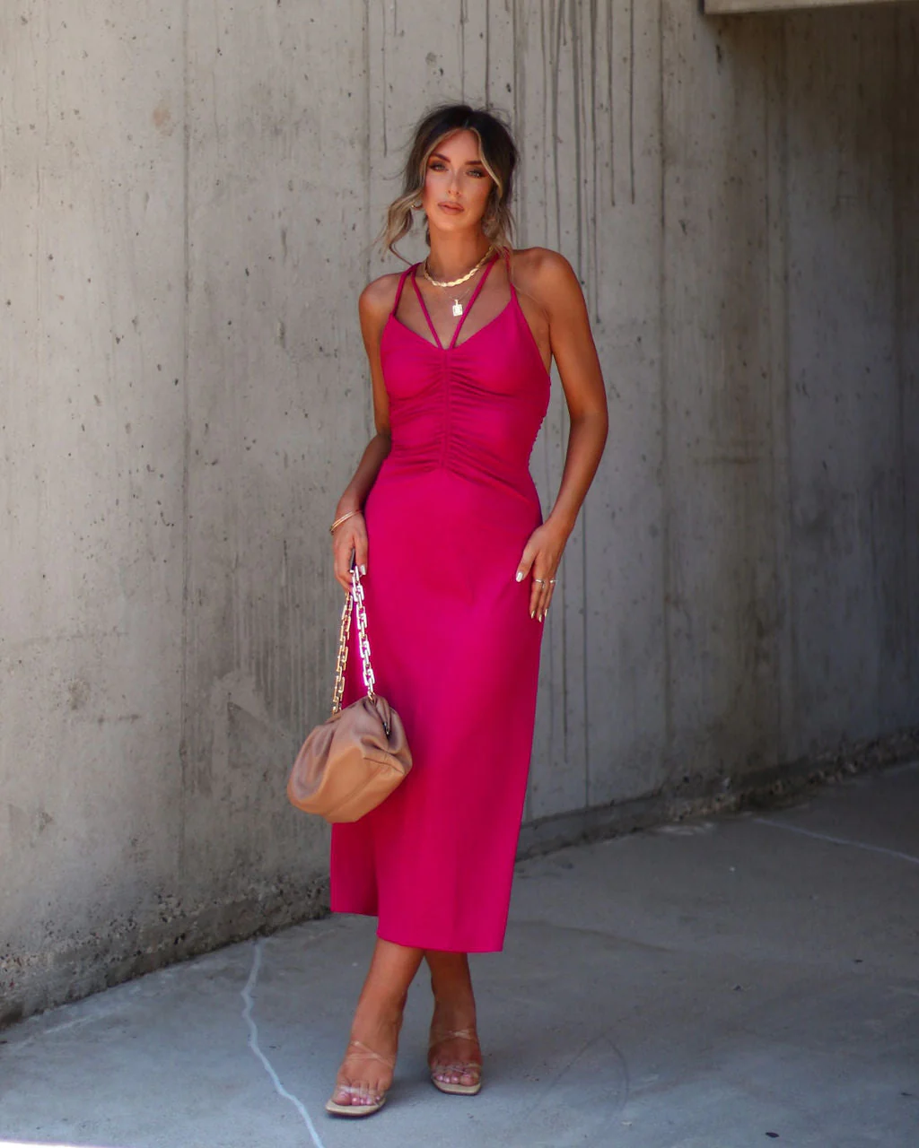 Zya Ruched Midi Dress - Image 8